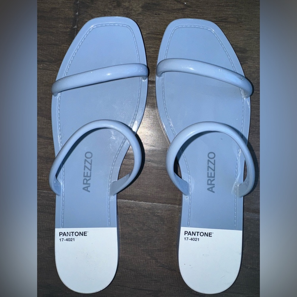Arezzo PANTONE Collection Flat Sandal (Blue, Women’s Size USA 10, NEW)